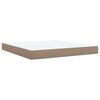 vidaXL Box Spring Bed with Mattress Cappuccino 180x200 cm Faux Leather