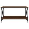 vidaXL Coffee Table Brown Oak 80x50x45 cm Engineered Wood and Iron