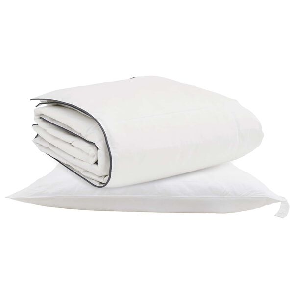 vidaXL Winter Duvet with Pillow 2 pcs White Down Feather