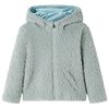 vidaXL Kids' Hooded Jacket Teddy Faux Fur Mint Green 116