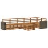 vidaXL Outdoor Sofa Set 7 pcs Natural Polyester