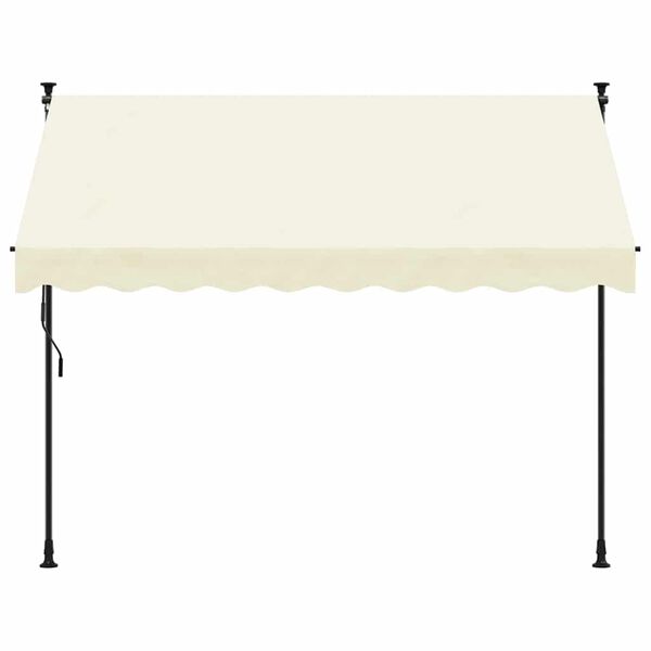 vidaXL Retractable Awning Cream 300x150 cm Fabric and Steel
