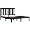 vidaXL Bed Frame without Mattress Black Solid Wood 140x190 cm (810001+818524)