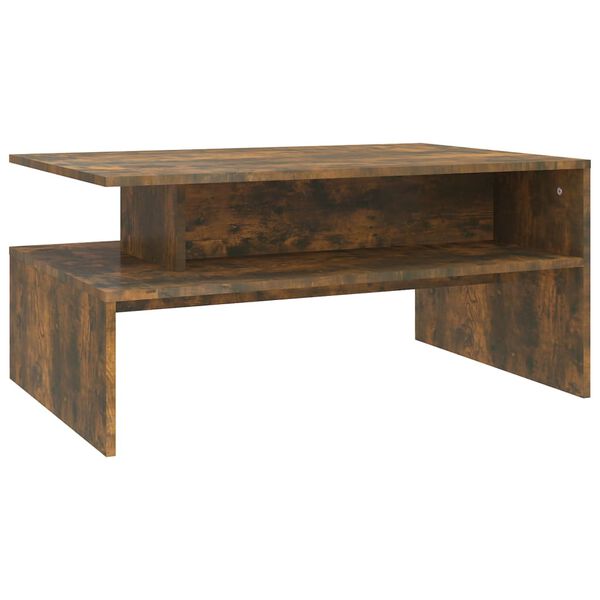 vidaXL Coffee Table Smoked Oak 90x60x42,5 cm Engineered Wood