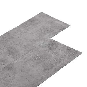 vidaXL Self-adhesive PVC Flooring Planks Cement Brown 30.5 x 61 cm
