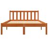 vidaXL Bed Frame without Mattress Wax Brown 120x200 cm Solid Wood Pine