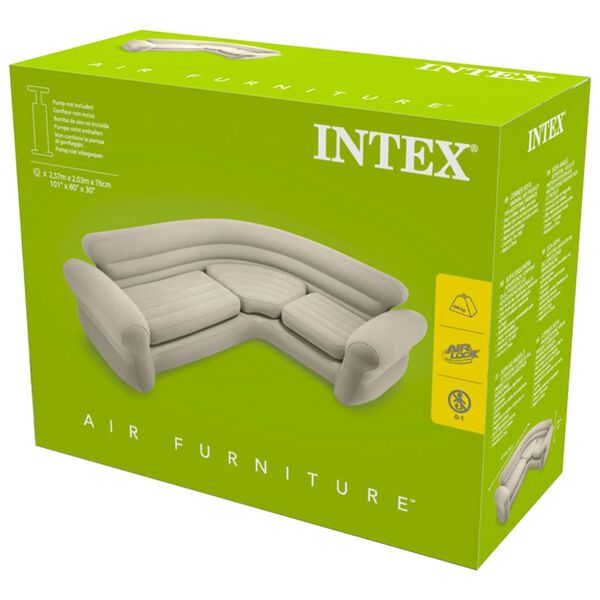 Intex Inflatable Corner Sofa/Couch 257x203x76 cm 68575NP