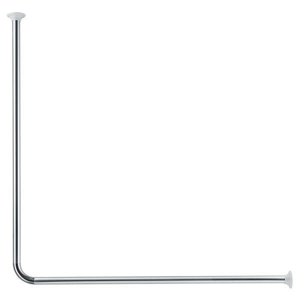 Kleine Wolke Corner Shower Curtain Rod 90x90 cm Chrome