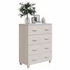 vidaXL Sideboard HAMAR White 79x40x103.5 cm Solid Wood Pine