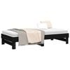 vidaXL Pull-out Day Bed without Mattress Black 2x(75x190) cm
