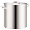 vidaXL 2 Piece Stock Pot Set 50/25 L Stainless Steel