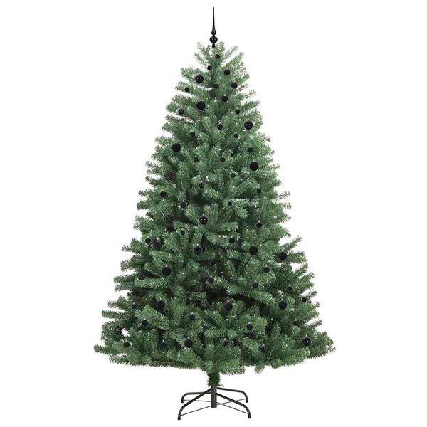 vidaXL Artificial Hinged Christmas Tree Green 270 cm PVC and Metal
