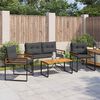 vidaXL Outdoor Furniture Set with Cushion 4 pcs Dim Gray