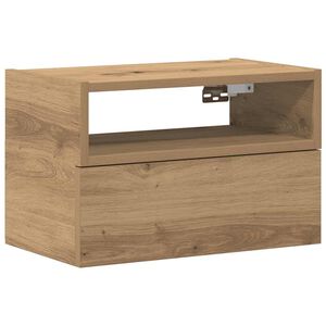 vidaXL Wall-mounted Bedside Cabinet Artisan Oak 45x26x28.5 cm
