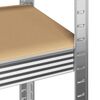 vidaXL 5-Layer Storage Shelf Silver Steel&Engineered Wood