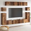vidaXL TV Units Wall-mounted 4 pcs Old Wood Engineered wood