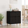 vidaXL Sideboard with Drawer Black Oak 60 x 35 x 70 cm Engineered Wood