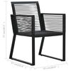 vidaXL 9 Piece Outdoor Dining Set PVC Rattan Black
