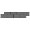 vidaXL Fence Panel 8 pcs WPC and Aluminium Grey