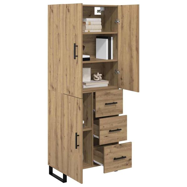 vidaXL Highboard with Drawer 2 pcs Artisan Oak 69.5 x 34 x 180 cm
