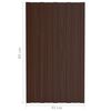 vidaXL Roof Panels 36 pcs Galvanised Steel Brown 80x45 cm