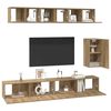 vidaXL TV Cabinet Set Wall-mounted 6 pcs Artisan oak Engineered wood