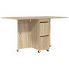 vidaXL Dinning Table 140 x 80 x 77 cm Engineered Wood Sonoma Oak