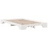 vidaXL Bed Frame White 140 x 190 cm Solid Pine Wood