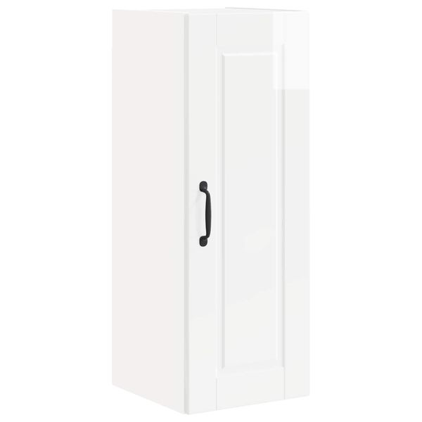 vidaXL Kitchen Cabinet with Shelf High Gloss White 30 x 31 x 80 cm