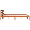 vidaXL Bed Frame without Mattress Wax Brown 120x190 cm Small Double Solid Wood Pine