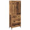 vidaXL Highboard 2 pcs Old Wood 69.5 x 34 x 180 cm Engineered Wood
