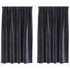vidaXL Blackout Curtains 2 pcs Dark Grey 140 x 140 cm Velvet
