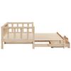 vidaXL Daybed with Trundle and Drawers without Mattress 90x190 cm Single