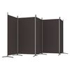 vidaXL 5-Panel Room Divider Brown 433x180 cm Fabric
