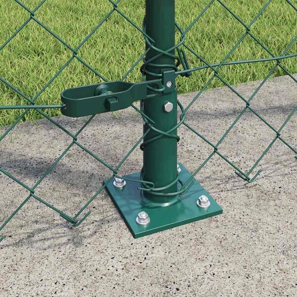 vidaXL Fence Post Green 1.5 x 25 m (60 x 60 mm mesh) Steel