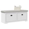vidaXL Hallway Bench BODO White 114x40x45 cm