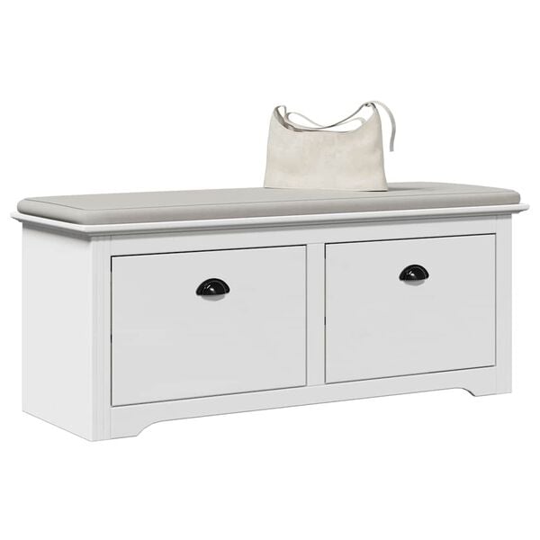 vidaXL Hallway Bench BODO White 114x40x45 cm