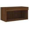 vidaXL 6 Piece TV Wall Cabinet Set with LED Lights Brown Oak
