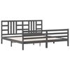 vidaXL Bed Frame without Mattress Grey 200x200 cm Solid Wood