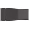 vidaXL Kitchen Backsplash 2 pcs Dark Grey 120 x 50 cm Tempered Glass