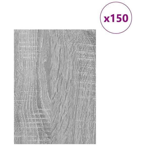 vidaXL Decor Panels 150 pcs Grey Sonoma 15 x 21 x 0.27 cm