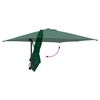 vidaXL Garden Parasol Green 248.5 x 247.5 x 160 cm Polyester and Steel