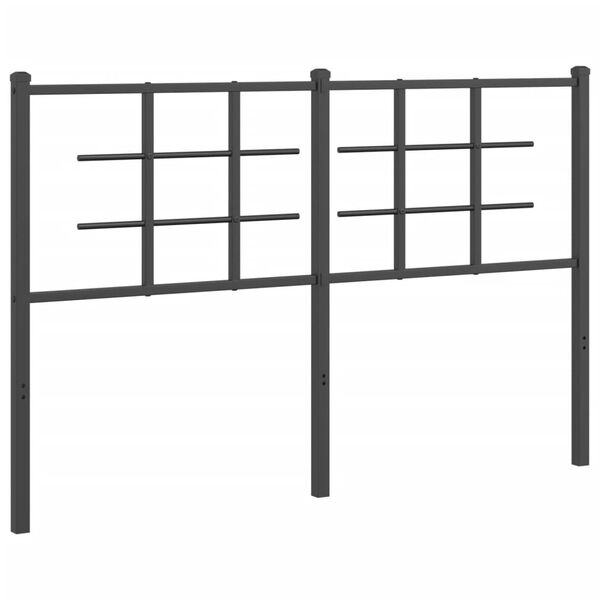 vidaXL Metal Replace Headboard Black 140 cm