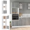 vidaXL Microwave Cabinet Lyon Grey Sonoma 60x57x207 cm Engineered Wood