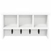 vidaXL Wall-Mounted Coat Rack White 50 x 16 x 26 cm Engineered wood