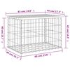 vidaXL Garden Bench Gabion Design 63x44x42 cm Solid Wood Douglas