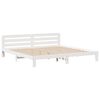vidaXL Bed Frame without Mattress White 180x200 cm Super King Solid Wood Pine