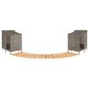 vidaXL Hot Tub Surround Grey Poly Rattan and Solid Wood Acacia