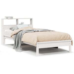 vidaXL Bookcase Bed without Mattress White 100x200 cm Solid Wood Pine