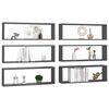 vidaXL Wall Cube Shelf 6 pcs Grey 80x15x26.5 cm Engineered Wood